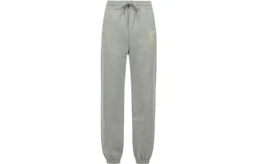 EVISU Knitted Sweatpants Women's Gray Moderate Cuffed Pants
