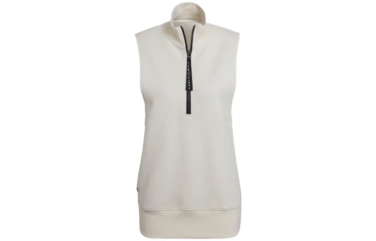 Adidas Vests Women's White Stand Collar Moderate Other
