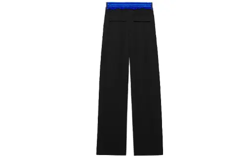 Balenciaga Casual Pants Men's Black Moderate Straight Fit Pants