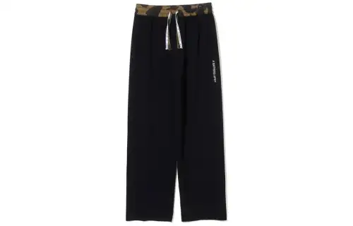 A BATHING APE Bape Knitted Sweatpants Women's Moderate Wide Leg Pants