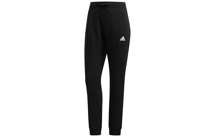 Adidas Knitted Sweatpants Women's Black Moderate Tapered Pants