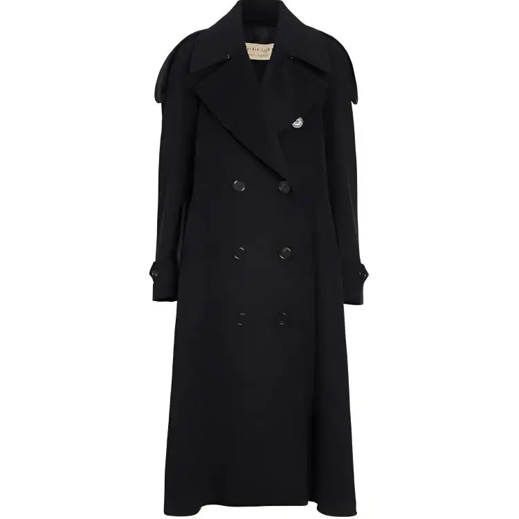 Burberry Coats Women's Black Lapel Moderate
