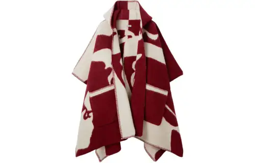 Burberry FW23 Cloak Women's Dark Red