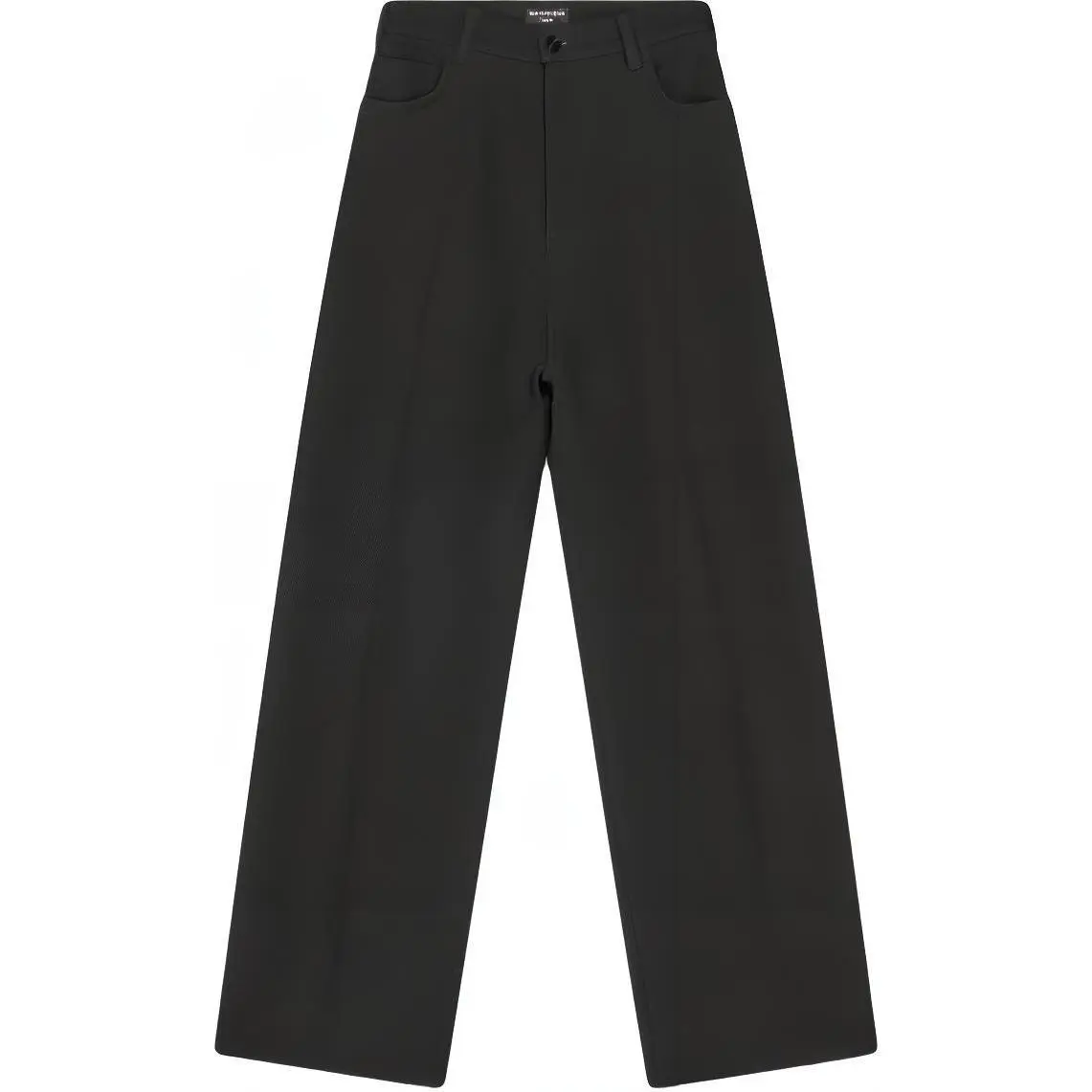 Balenciaga Wool Gabardine Baggy Tailored Pants Black