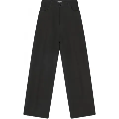 Balenciaga Wool Gabardine Baggy Tailored Pants Black