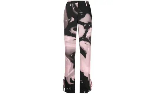 OFF WHITE Liquid Melt Tie ankle Trousers