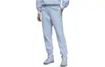 Jordan Knitted Sweatpants Women's Blue Moderate Cuffed Pants