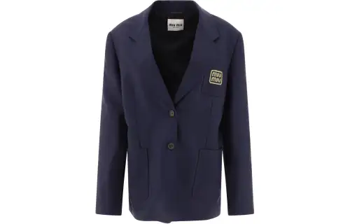 MIU MIU SS24 Business Suit Coat Women's Blue