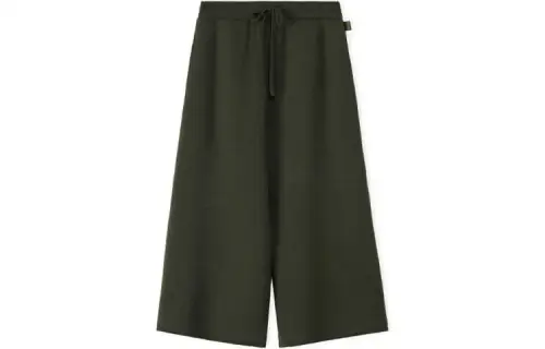 LOEWE Casual Pants Women's Green Moderate Wide Leg Pants