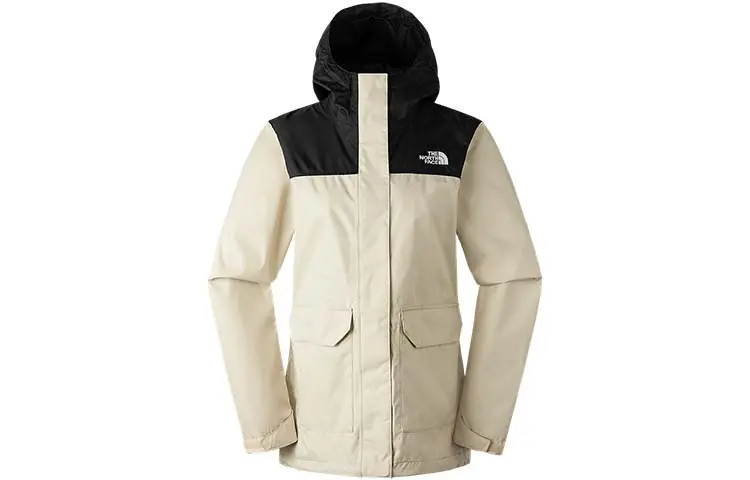 THE NORTH FACE Urban Exploration Outdoor Hiking Waterproof, Windproof, And Breathable Windbreaker Jacket Women's Beige