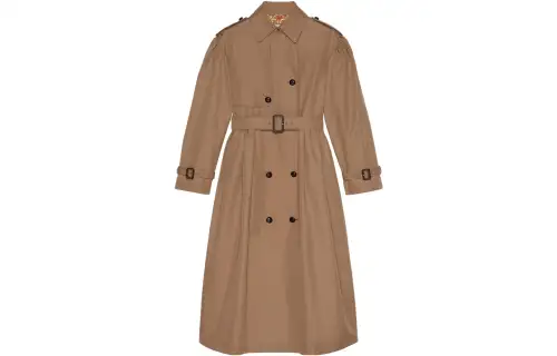 GUCCI Double breasted Cotton Trench Coat