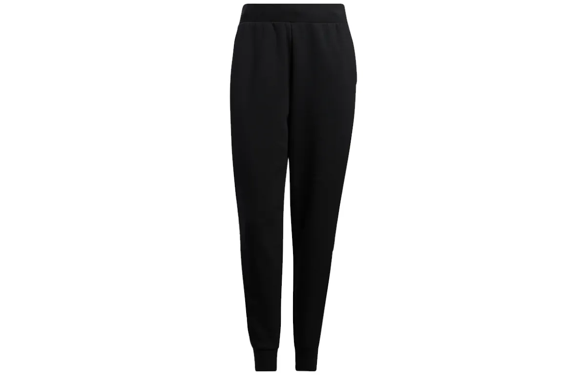 Adidas Knitted Sweatpants Women's Black Moderate Straight Fit Pants