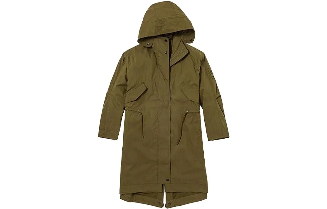 Timberland Parka Coats Women's Army Green Hooded Moderate
