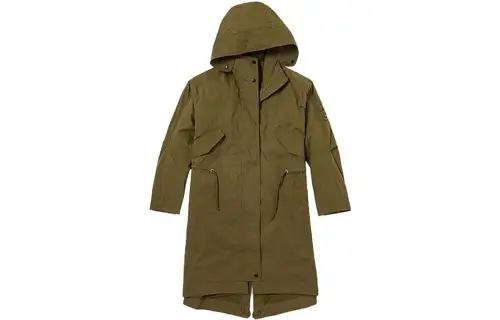 Timberland Parka Coats Women's Army Green Hooded Moderate
