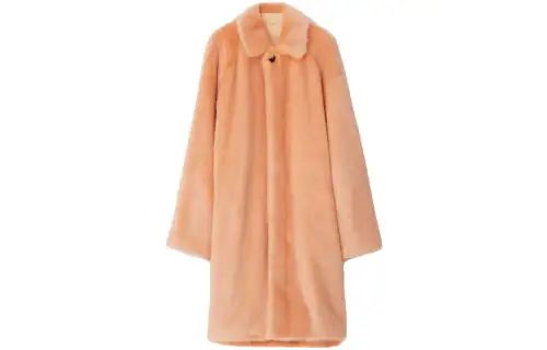 Burberry Velvet feel Coat Women's Peach