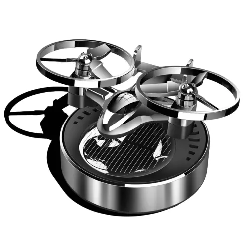 Rotating perfumed airplane for auto solar-powered, perfume, universal aromatherapy all-season