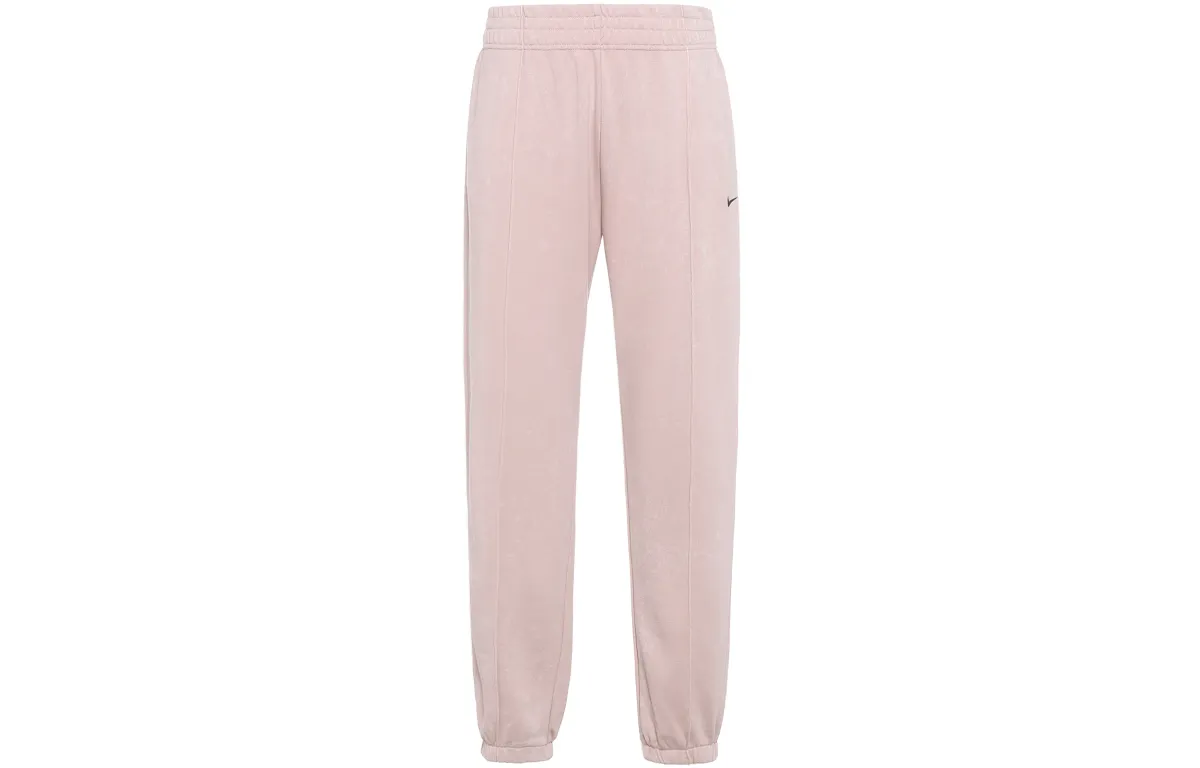 Nike Knitted Sweatpants Women's Pink Moderate Cuffed Pants