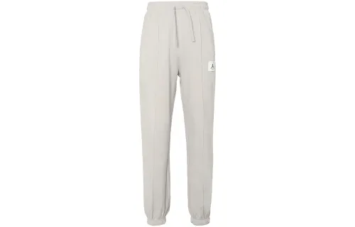 Jordan Knitted Sweatpants Women's Light Gray Moderate Cuffed Pants