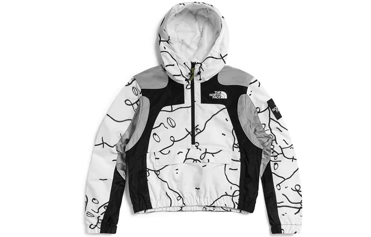 THE NORTH FACE Urban Exploration Windbreaker Jackets Women's White Hooded Moderate