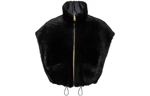 Prada reversible shearling cropped vest