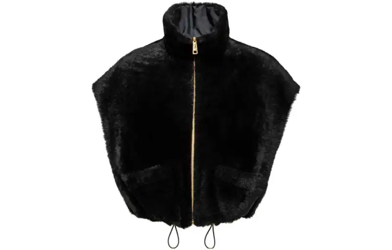 Prada reversible shearling cropped vest