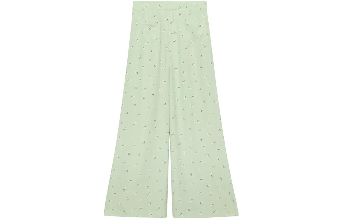 COACH Casual Pants Women's Green Moderate Straight Fit Pants