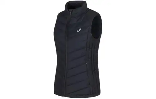 ASICS Vests Women's Black Stand Collar Moderate Other