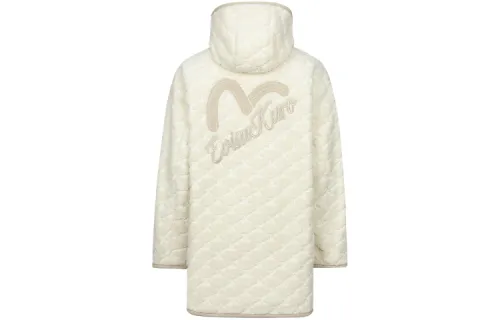 EVISU Coats Women's White Hooded Moderate