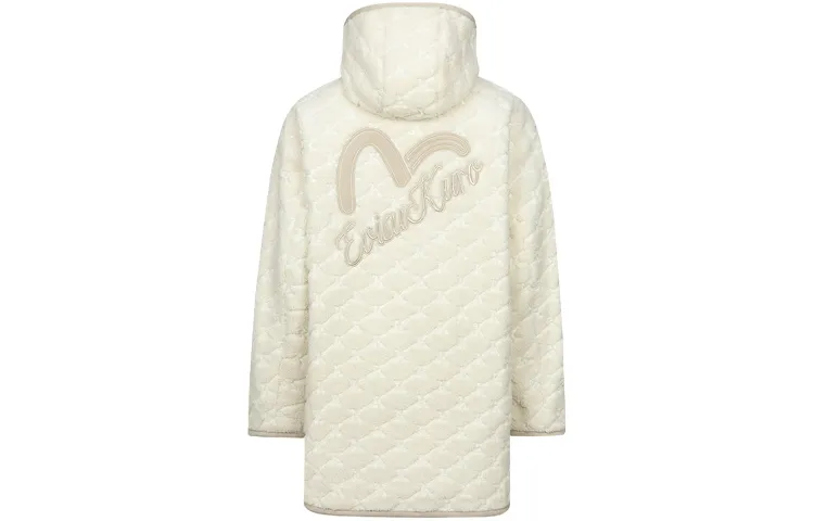 EVISU Coats Women's White Hooded Moderate