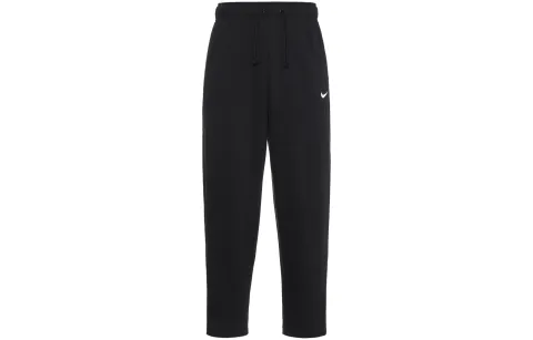 Nike Knitted Sweatpants Women's Black Thickened Straight Fit Pants