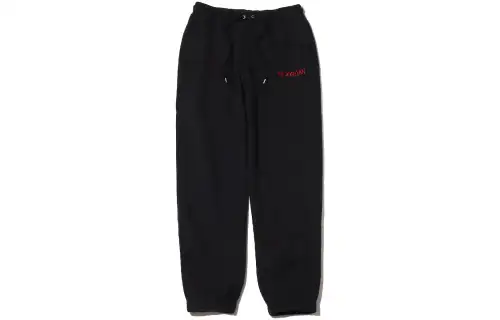 Jordan Knitted Sweatpants Women's Black Moderate Cuffed Pants