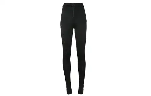 OFF WHITE Dinosaur Series Casual Pants Women's Black Moderate Slim Fit Pants