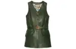 GUCCI Vests Women's Green V Neck Moderate Other