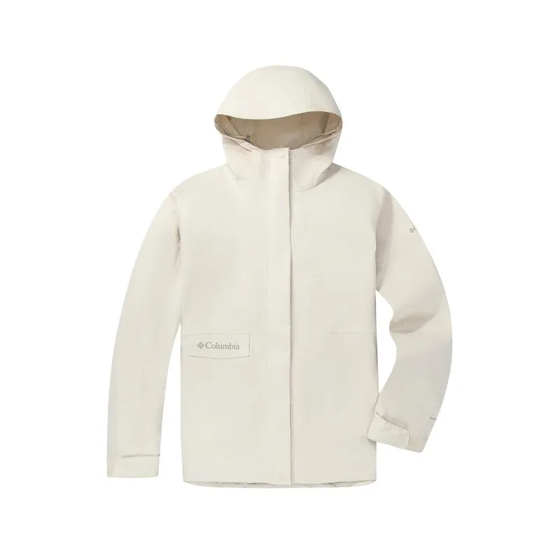 Columbia Waterproof, Windproof, Lightweight, Rainproof Windbreaker Jacket Women's Ivory