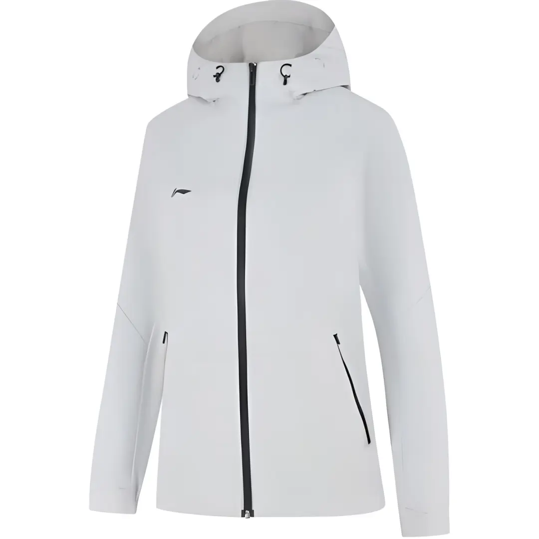 Li Ning Trench Coat Women's Waterdrop Gray