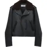 LOEWE FW24 Leather Jacket Women's Black