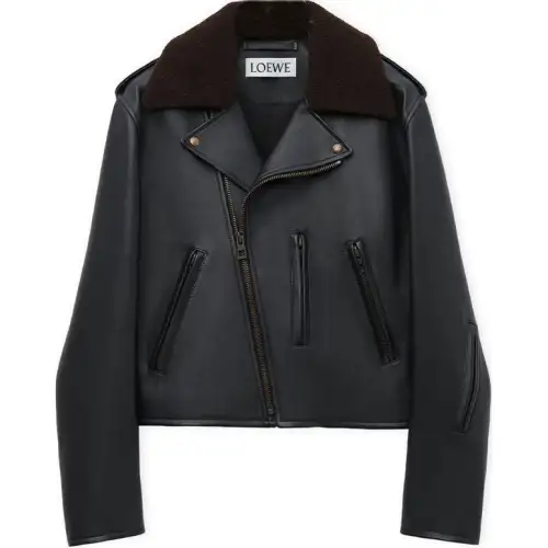 LOEWE FW24 Leather Jacket Women's Black