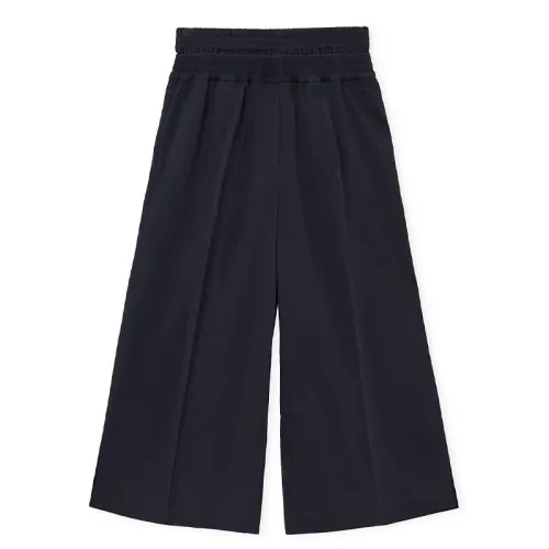 LOEWE Elasticated Waistband Wide-Leg Cropped Trousers