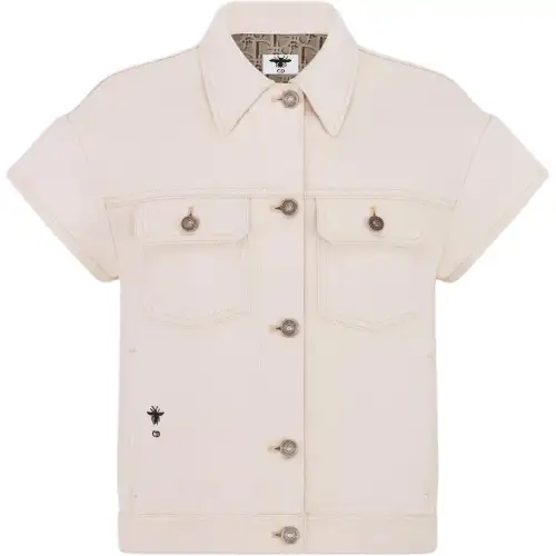 DIOR SS25 Denim Jacket Women's Ecru