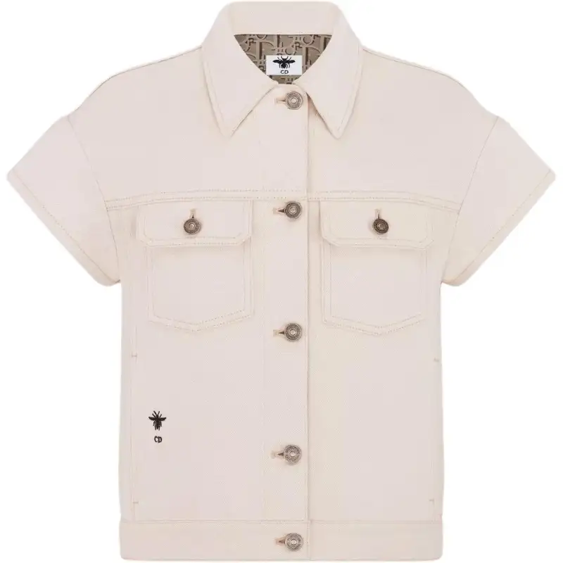 DIOR SS25 Denim Jacket Women's Ecru