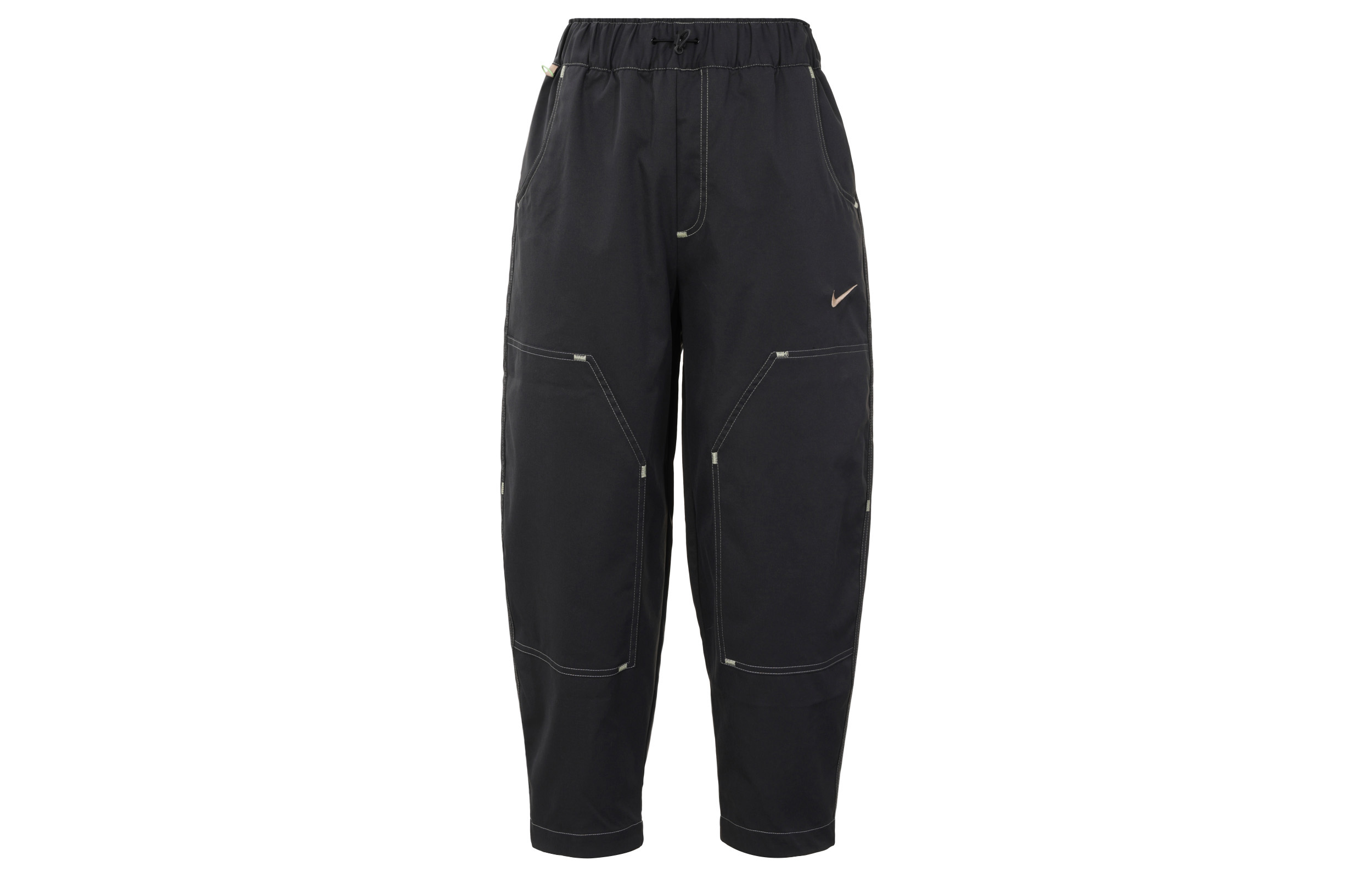 Женские штаны Nike Sportswear Woven logo (черные)