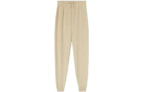 Loro Piana Casual Pants Women's Beige Moderate Cuffed Pants