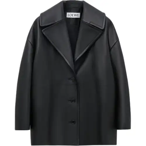 LOEWE Leather Jacket Women's Black