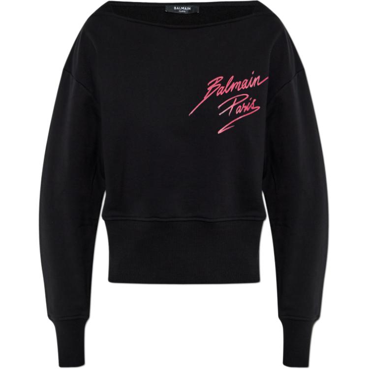 Женское худи BALMAIN (черное)