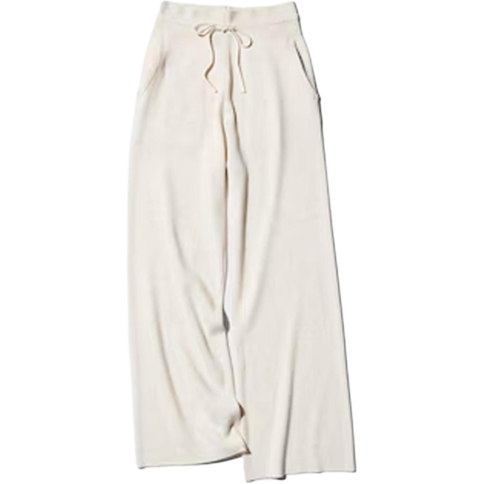 Женские штаны UNIQLO Ribbed Pants (бежевые)