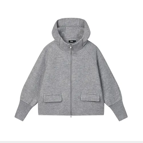 FILA Velvet feel Coat Women's Cloud Spot Heather Gray