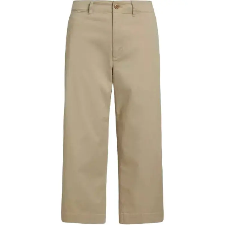Polo Ralph Lauren Twill Wide Leg Cropped Trousers