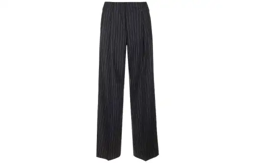 【Zoomed Imagery】straight-leg pinstripe virgin wool trousers