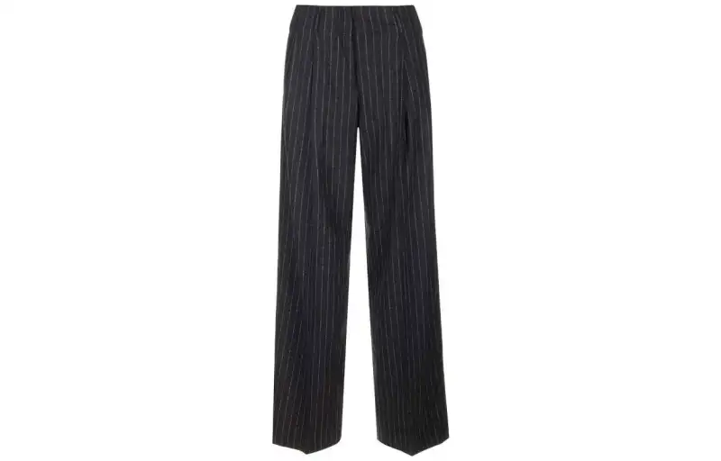 【Zoomed Imagery】straight-leg pinstripe virgin wool trousers
