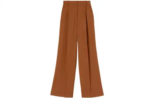 Loro Piana Casual Pants Women's Light Brown Moderate Wide Leg Pants